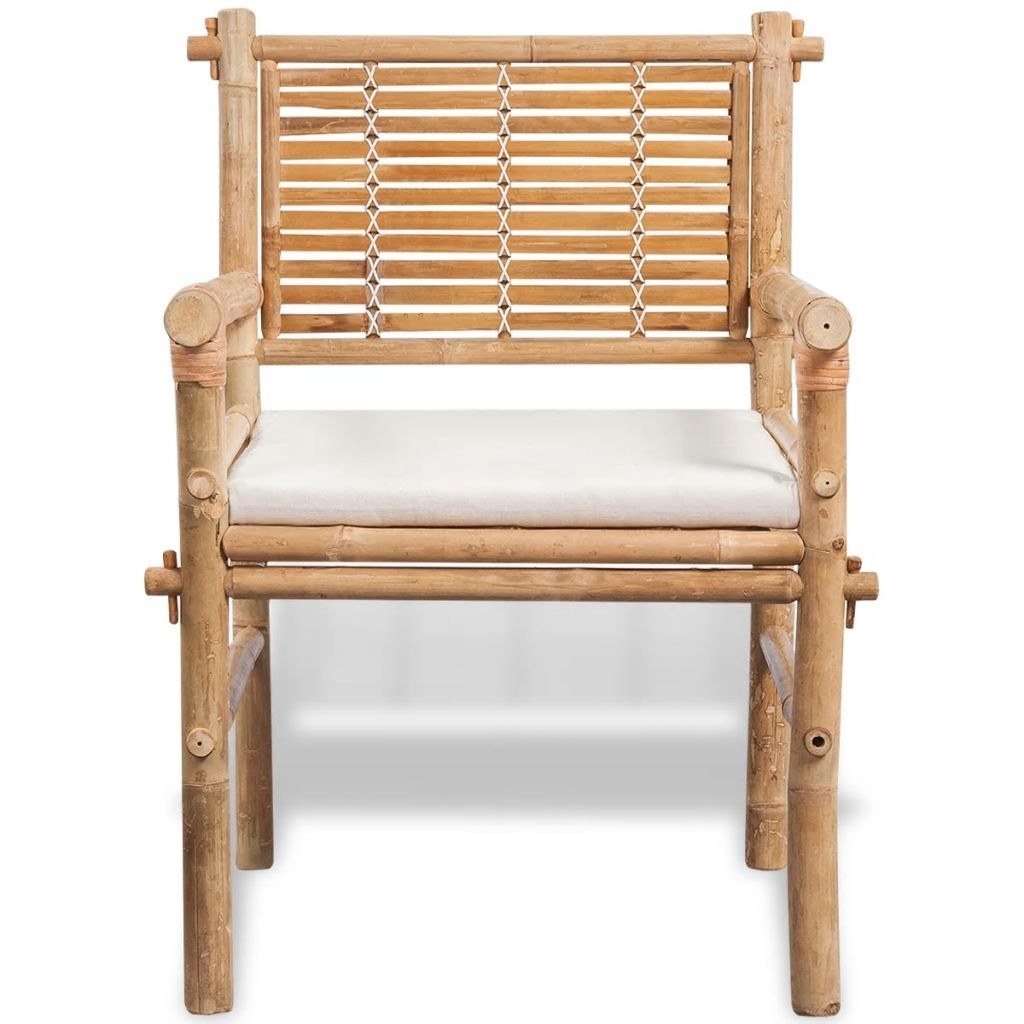 Bistro furniture 3 pcs with Bamboo cushions