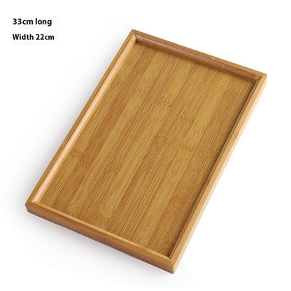 Plateau à thé en bambou rectangulaire - Design minimaliste et durable