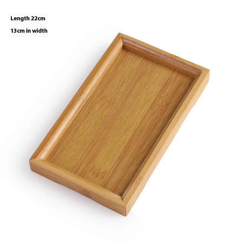 Plateau à thé en bambou rectangulaire - Design minimaliste et durable