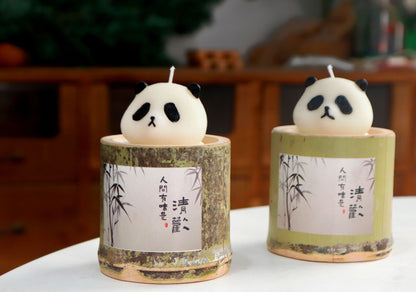 Bougie en bambou Panda - Aromathérapie et design écologique