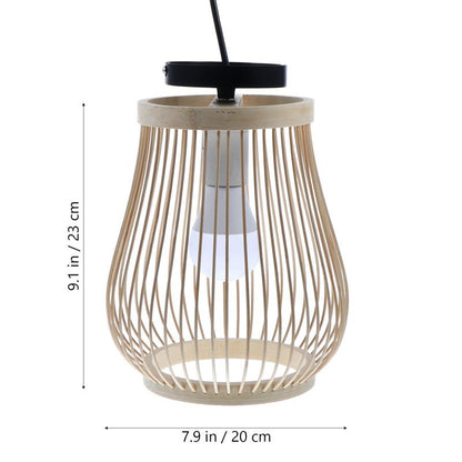 Lustre en bambou zen japonais - Éclairage artistique et design unique