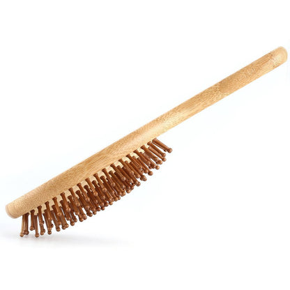 Peigne de massage en bambou carbonisé - doux et antistatique