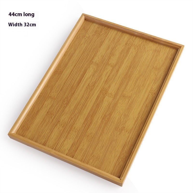 Plateau à thé en bambou rectangulaire - Design minimaliste et durable
