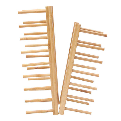 Étagère en bambou pour cuisine - Support de drainage et rangement élég