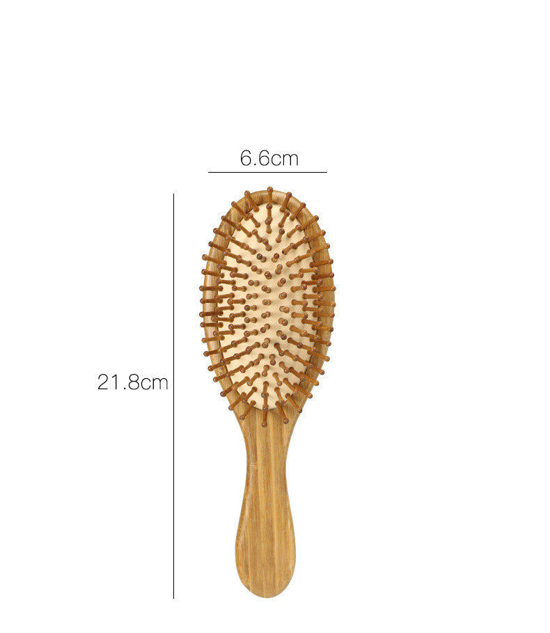 Peigne de massage en bambou carbonisé - doux et antistatique