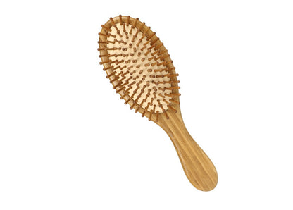 Peigne de massage en bambou carbonisé - doux et antistatique
