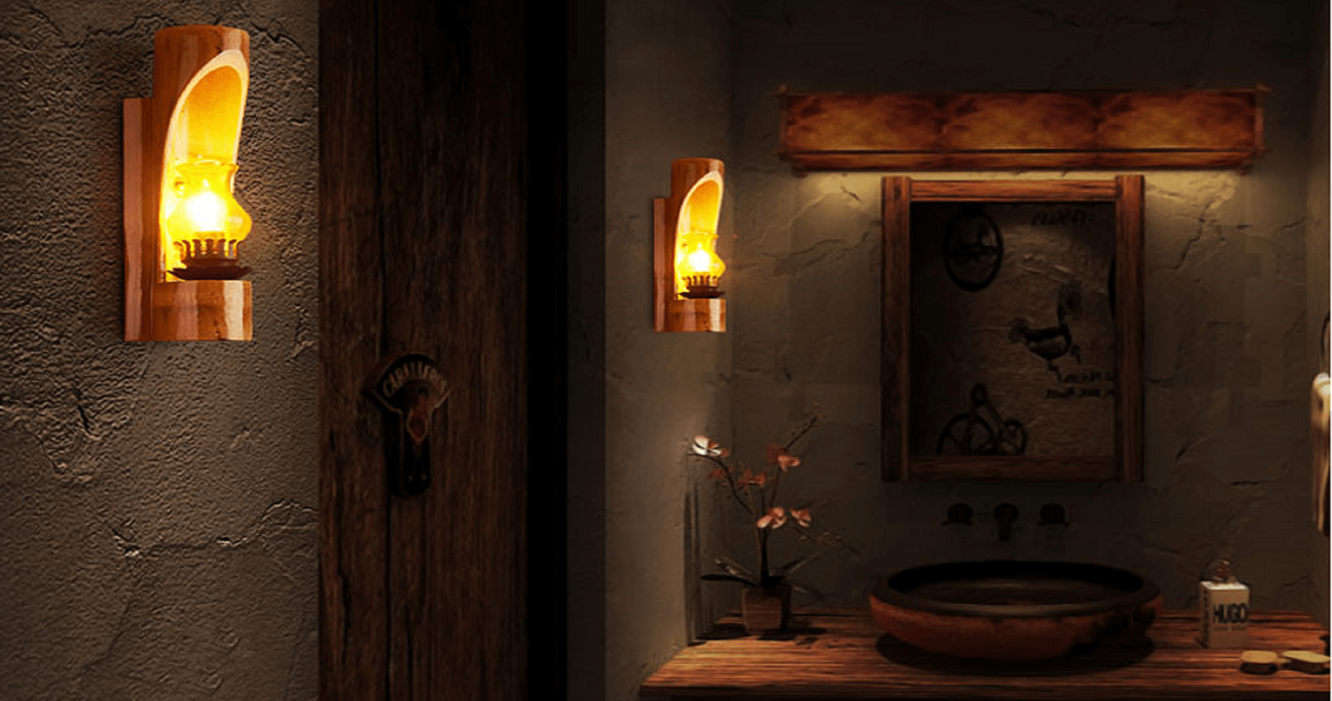 Luminaire en Bambou naturel