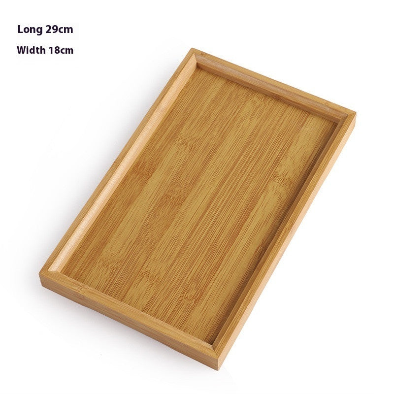 Plateau à thé en bambou rectangulaire - Design minimaliste et durable