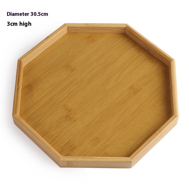 Plateau à thé en bambou rectangulaire - Design minimaliste et durable