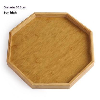 Plateau à thé en bambou rectangulaire - Design minimaliste et durable