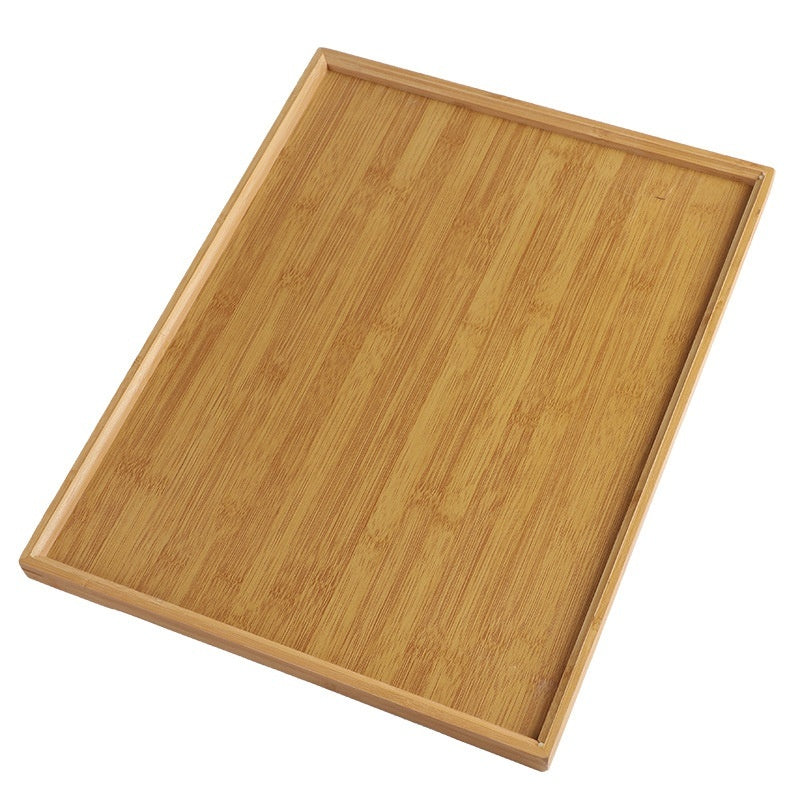 Plateau à thé en bambou rectangulaire - Design minimaliste et durable