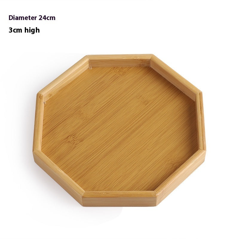 Plateau à thé en bambou rectangulaire - Design minimaliste et durable