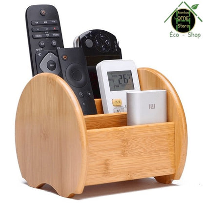Bamboo™ Boîte de rangement pour télécommande en bambou - BambooHomeStore