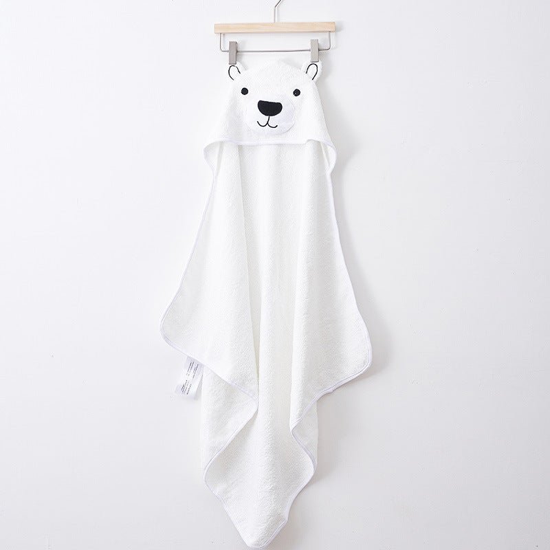 kiboo, serviette de bain bébé en fibre de bambou white