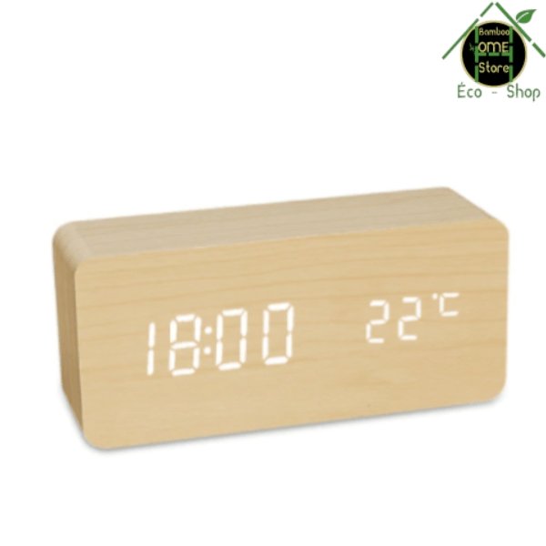 Tic-tac­™ Réveil matin en bambou - BambooHomeStore