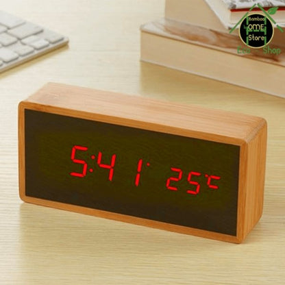 Tic-tac­™ Réveil matin en bambou - BambooHomeStore