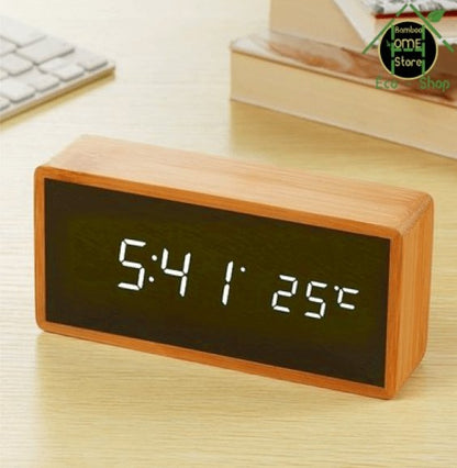 Tic-tac­™ Réveil matin en bambou - BambooHomeStore