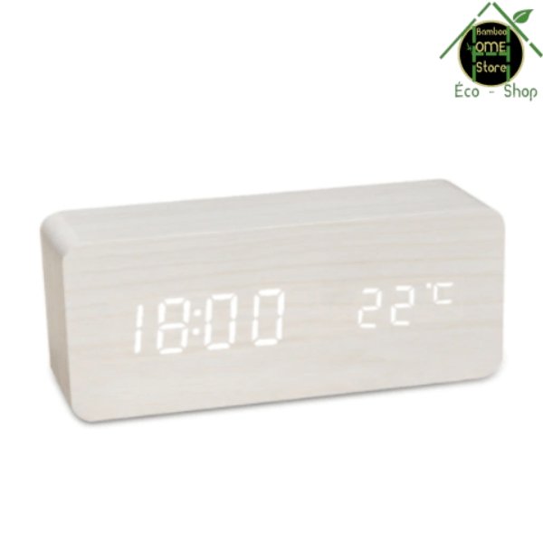 Tic-tac­™ Réveil matin en bambou - BambooHomeStore