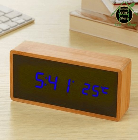 Tic-tac­™ Réveil matin en bambou - BambooHomeStore