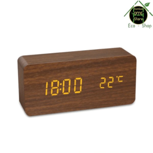 Tic-tac­™ Réveil matin en bambou - BambooHomeStore